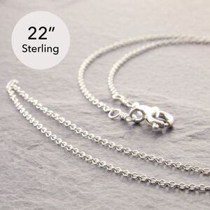 22" Dainty Sterling Chain Necklace (#2-3760-1sd-sp) by Megu's Attic